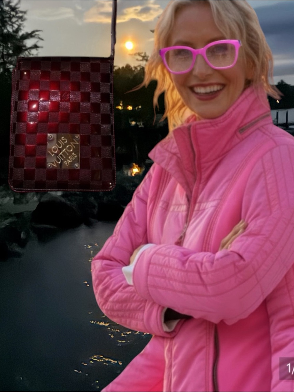 Women's Pink Quilted Ski Jacket - Lightweight Insulated Winter Coat M